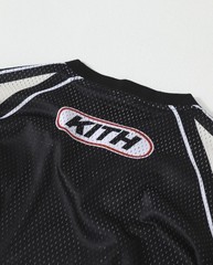 KITH Retro Color Block Laser Cut Racing Mesh Long Sleeve Tee Unisex
