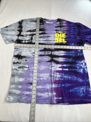 DJ Diesel Shaq Tie Dye T Shirt L Purple Rave EDM Front Back Print