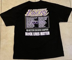 2020 LA Lakers NBA Playoffs Faded Shirt XL Basketball Kobe Shaq Champion Vtg Y2K