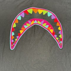 ETERNITY BC/AD BAPE Shark Mouth Embroidered Mouth T-Shirt Black 2XL