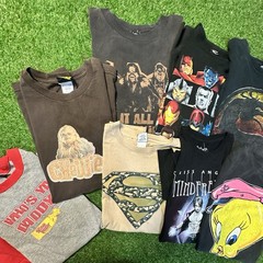 Vintage Y2K Emo 2000s shirt lot Cartoon 90s Retro T-shirt Bulk Mixed Lot Of 10