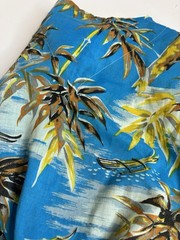 Vtg 60s 70s Weldon Hawaiian Print Mens Shirt Pajama Sz L/XL