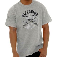 Patriotic Pro Guns Defending 2nd Amendment Womens or Mens Crewneck T Shirt Tee