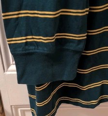 Foundry Supply Co Men’s Long Sleeve Pullover 3XLT Green w/Yellow Stripe NWT