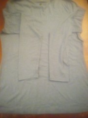 District Perfect Tri Sz.M Grey Long Sleeve V Neck Shirt