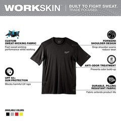 Milwaukee Men’s WORKSKIN Large Black Lightweight Performance T-Shirt