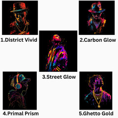 Mens Neon Urban Streetwear Tee, Comfort Colors T Shirt, Unisex Streetwear Tee