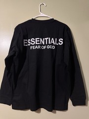 New Trend Long Sleeve Cotton Jersey Tee Black Beige White ESS3NTIALS