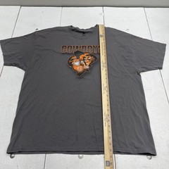 Oklahoma State Cowboys Shirt Mens 2XL Gray NCAA Football Hanes Graphic Tee
