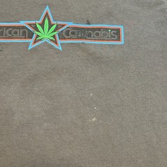 Vintage Distressed American Cannabis Men’s Medium Gray TShirt Weed 420 Marijuana