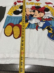 Vintage Disney Mickey Loves Minnie Mouse T shirt Sleep Shirt Pajama Party USA