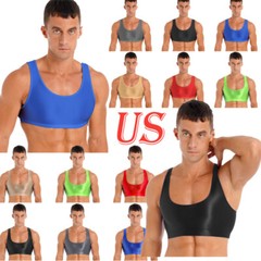 YiZYiF Men’s Sleeveless Crop Tank Top Basic Casual Shirt Sports Fitness Blouse