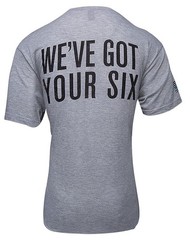 Glock AP95684 We’ve Got Your Six Gray Cotton/Polyester Short Sleeve 2XL Tee