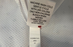 Flag & Anthem Shirt Mens XL Polo White Quarter Button Madeflex Short Sleeve
