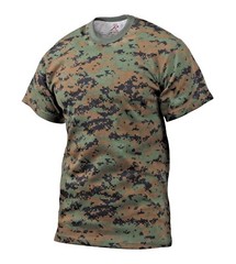Rothco Mens Woodland Digital Camo Short Sleeve T-Shirt