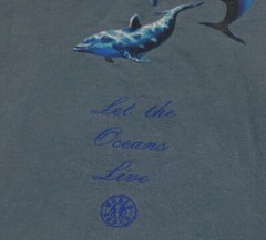 Vintage 90s Dolphin Print Let The Oceans Live T Shirt World Issue Wildlife USA