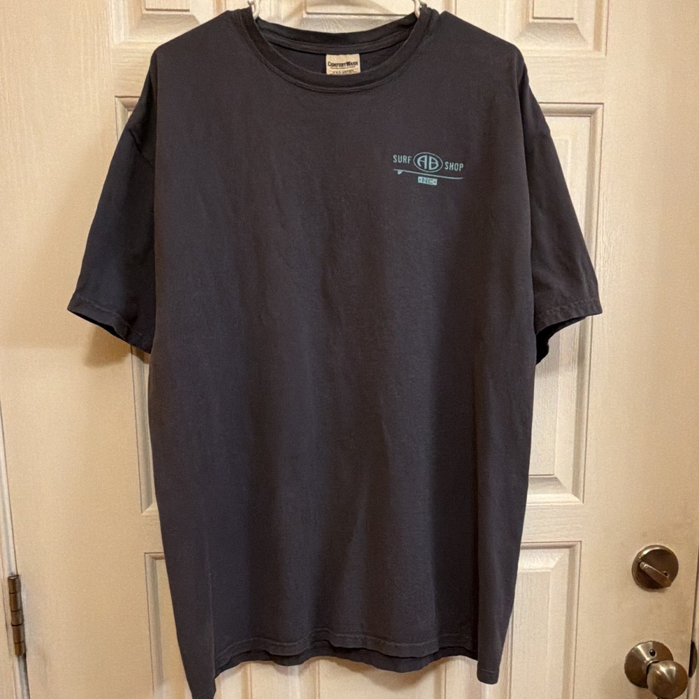 ComfortWash Men’s Gray AB Surf Shop Graphic Crew Neck Short Sleeve T-Shirt XL