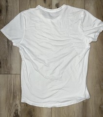 Buck Mason Men Slub Curved Hem T Shirt 100% Cotton White Size Medium Made in USA