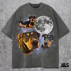 Custom Pet Portrait Comfort Tee Personalized Pet Memorial Dog Cat Lover Gift