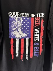 Courtesy Of Red White And Blue 250th Anniversary Flags Shirt