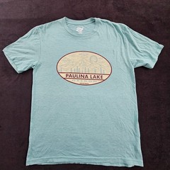 Paulina Lake Oregon Blue Short Sleeve Tri-Blend T-Shirt Men’s M