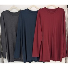Lot Of 3 New Fresh Clean Threads Essential Cotton Crew Neck Long Sleeve 3XLT Tee