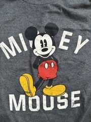 MICKEY MOUSE Shirt Adult Extra Large Retro Gray Walt Disney Crew Neck T-Shirt