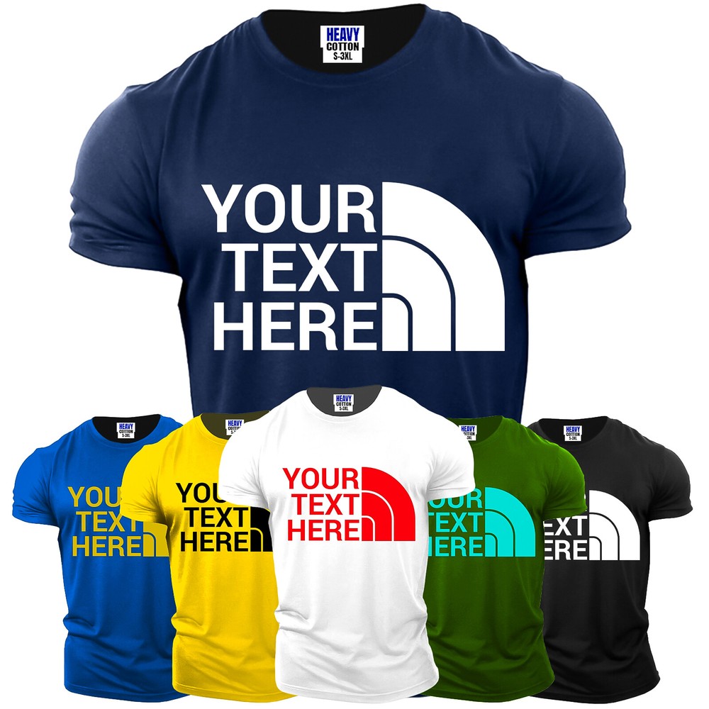 Personalized USA Your Text Custom Men’s T-Shirts Funny Christmas Gift Tee S-3XL