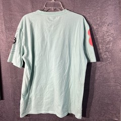 HUGE Fashion Exchange Men’s 2XL Aqua Graffiti King Savage Graphic T-Shirt Cotton
