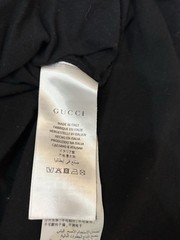 GUCCI Classic Logo black Cotton T Shirt Unisex Size Large
