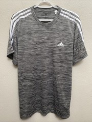 NEW Adidas Climalite Large Men’s Gray T-Shirt Short Sleeve Crew Neck 3S Tee NWT
