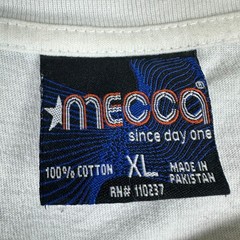 VINTAGE Mecca Shirt Mens Extra Large White Since Day One Hip Hop Big Print