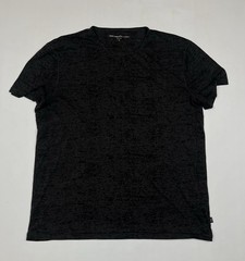 John Varvatos T-Shirt Mens XL Charcoal Burnout Pocket Short Sleeve Tee