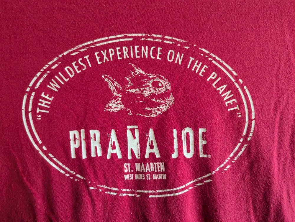 Pirana Joe “The Wildest Experience on the Planet” West Indies XL Pink Tee-Shirt