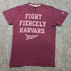 Vintage HOMAGE Men’s Crimson M Harvard Fight Fiercely Graphic T-Shirt Blend