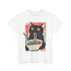 Funny Cat Ramen Noodle Japanese Anime Manga Ramen Kawaii Cat T-Shirt