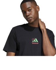 Adidas Black Lounge Pizza Graphic Unisex Jersey T-Shirt