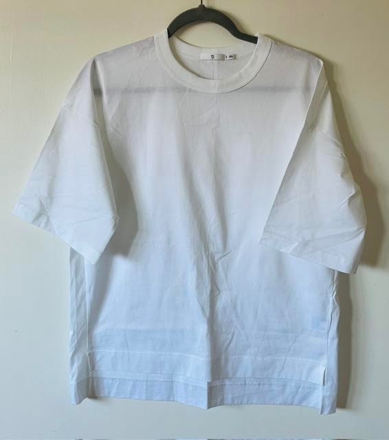 Uniqlo JW Anderson Women’s White Supima Cotton Crew Neck Oversized T-Shirt SZ S