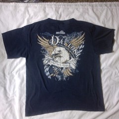 Daytona International Speedway T-shirt Adult LG Navy Graphic Front & Back Print