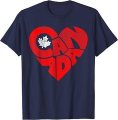 Canada Flag Heart Canadian Roots Americans Love Gift Unisex T-Shirt