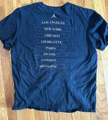 Nike Air Jordan Collection T Shirt Black XL Global Tour Logo