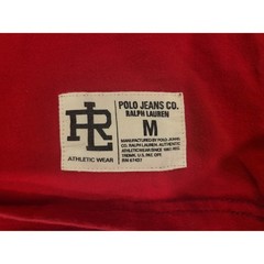 Vintage Polo Jeans Co. Ralph Lauren Red Football Jersey V-Neck Shirt Size M-64