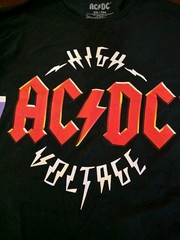 AC/DC Mens 2xl Shirt New High Voltage Black Rock Band Heavy Metal Short Sleeve