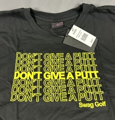 Swag Golf T-Shirt Don’t Give A Putt Thank You Bag Graphic Print Large Black