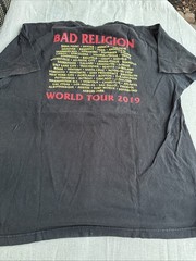 Bad Religion Band World Tour 2019 T-Shirt Mens XL Punk Rock Distressed