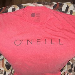 O’Neill Men’s Graphic Logo Crew Neck Short Sleeve Cotton Jersey Tee, Pink, L