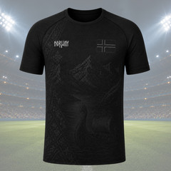 Black Norway Viking Soccer Jersey Custom Name Number Norwegian Shirt (S-5XL)