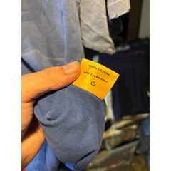 blue faded/distressed gallery dept. french logo t-shirt