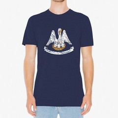 Louisiana Flag State Pride Triblend Mens T-Shirt – Vintage Navy