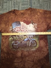 The Mountain Ted Blaylock Tie Dye Motorcycle Eagle American Flag Shirt Large